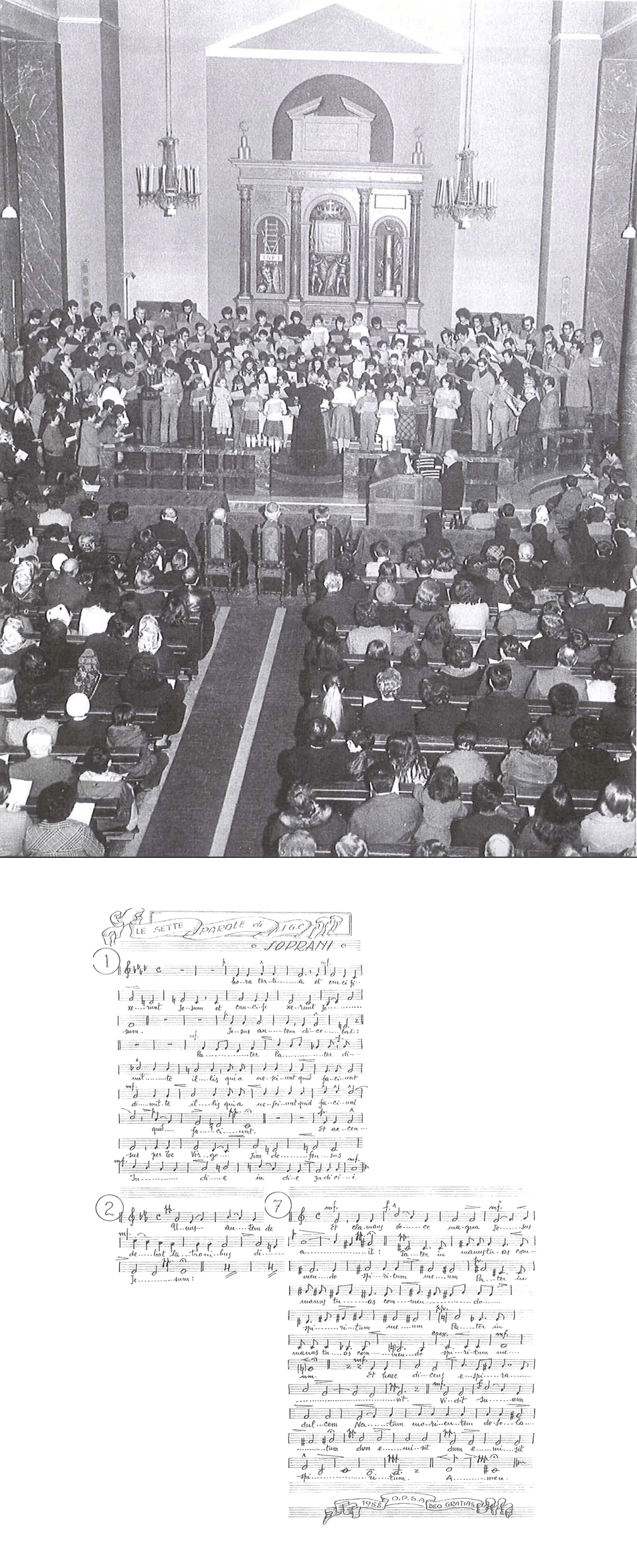 28 Marzo 1975  Venerdì Santo: S.Ecc. Mons. Ferdinando Maggioni, Vicario Generale della Diocesi, assiste all'esecuzione de 